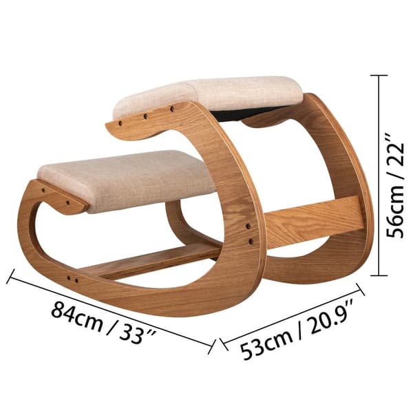 100 kg kapacitet ergonomisk knästol med bredare sitt- och knäskydd, hög stabilitet och komfort, förhindrar trötthet och smärta