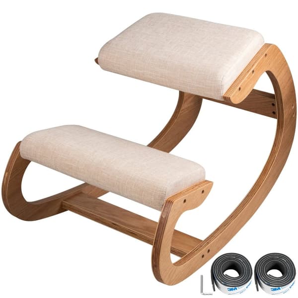 100 kg kapacitet ergonomisk knästol med bredare sitt- och knäskydd, hög stabilitet och komfort, förhindrar trötthet och smärta