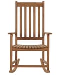 Miniatyrbillede 5 af 9: Gyngestol Lys træ Akacie 66 x 77 x 110 cm Indendørs Udendørs Terrasse Balkon Rustik