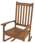 Miniatyrbillede 7 af 9: Gyngestol Lys træ Akacie 66 x 77 x 110 cm Indendørs Udendørs Terrasse Balkon Rustik