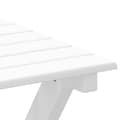 Miniatyrbilde 8 av 10: vidaXL Gyngestol med sammenleggbart bord hvit heltre poppeltre