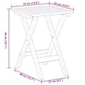 Miniatyrbilde 10 av 10: vidaXL Gyngestol med sammenleggbart bord hvit heltre poppeltre