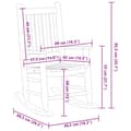Miniatyrbild 9 av 9: vidaXL Gungstolar för barn 2 st röd massivt poppelträ