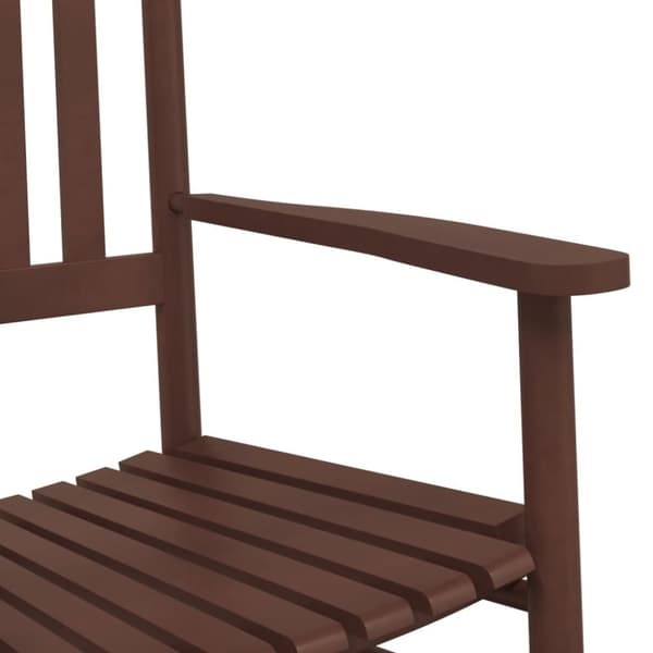 vidaXL Gyngestoler 2 stk med sammenleggbart bord brun heltre poppeltre