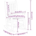 Miniatyrbillede 9 af 9: vidaXL gyngestole til børn 2 stk. massivt poppeltræ hvid