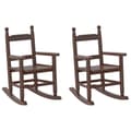 Miniatyrbilde 3 av 9: vidaXL Gyngestoler for barn 2 stk brun heltre poppeltre