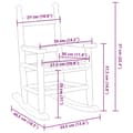Miniatyrbilde 9 av 9: vidaXL Gyngestoler for barn 2 stk brun heltre poppeltre