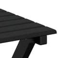 Miniatyrbilde 8 av 10: vidaXL Gyngestol med sammenleggbart bord svart heltre poppeltre