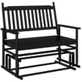 Miniatyrbilde 3 av 9: vidaXL Gyngebenk svart 118x70x104,5 cm heltre poppel