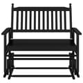 Miniatyrbilde 5 av 9: vidaXL Gyngebenk svart 118x70x104,5 cm heltre poppel