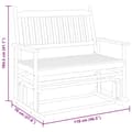 Miniatyrbilde 9 av 9: vidaXL Gyngebenk svart 118x70x104,5 cm heltre poppel