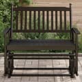 Miniatyrbilde 2 av 9: vidaXL Gyngebenk svart 118x70x104,5 cm heltre poppel