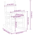 Miniatyrbillede 9 af 9: vidaXL gyngestol til børn massivt poppeltræ hvid