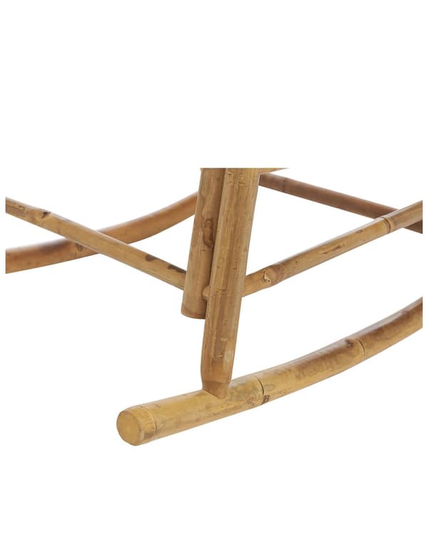 Gungstol Ljust Trä Bambu Polyesterdynor Trädgård Uteplats Balkong Boho Naturlig Modern Design