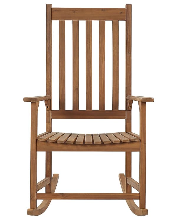 Gungstol Ljust Akaciaträ 66 x 77 x 110 cm Inomhus Utomhus Veranda Balkong Rustik