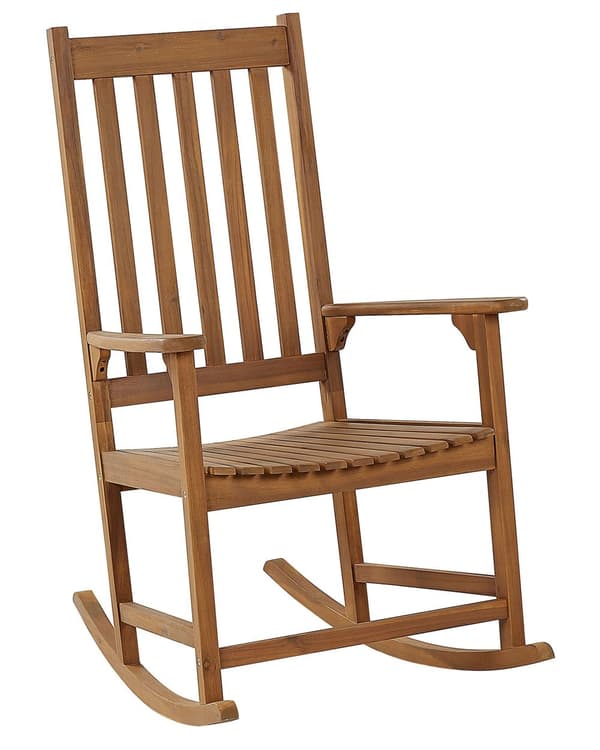 Gungstol Ljust Akaciaträ 66 x 77 x 110 cm Inomhus Utomhus Veranda Balkong Rustik