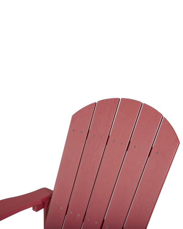 Gungstol Röd Plast Trä Slatted Design Traditionell Stil Utomhus Inomhus