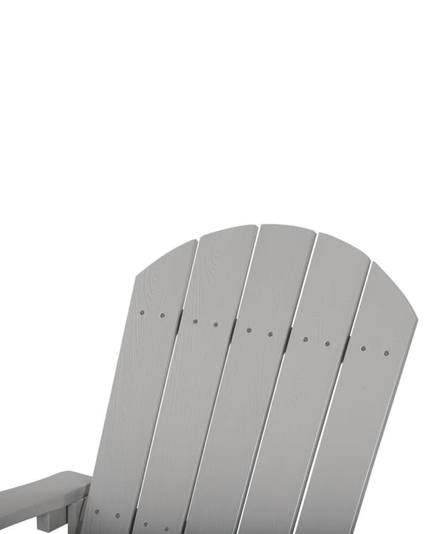 Gungstol Ljusgrå Plast Trä Slatted Design Traditionell Stil Utomhus Inomhus