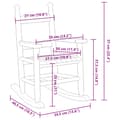 Miniatyrbild 8 av 8: Gungstol för barn röd massivt poppelträ