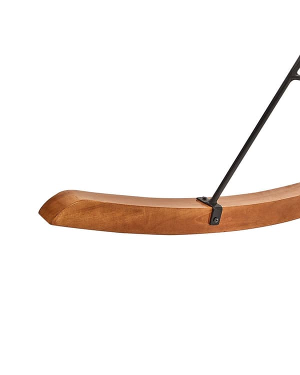 Set med 2 Gungstolar Naturlig Rotting Medel Vänderbeständighet Inomhus Utomhus Boho-stil Trädgård Uteplats Balkong