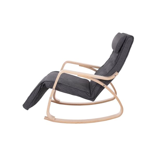 Relax Chair - Rocking Chair with Footstöd - Relax fåtölj - Dark Grey