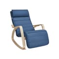Miniatyrbillede 1 af 7: Rockingstol - Med armlæn - Birk Wood - Night Blue/Natural