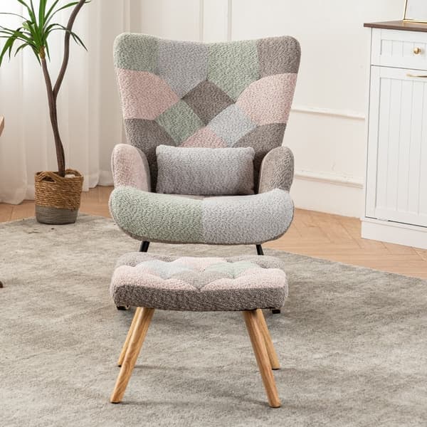 Rootz gyngestol & fodskammelsæt - Loungestol - Afslapningsstole - Flerfarvet - 68L x 83W x 91H cm - Komfort og ergonomisk design