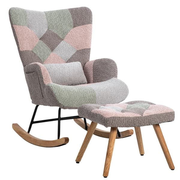 Rootz gyngestol & fodskammelsæt - Loungestol - Afslapningsstole - Flerfarvet - 68L x 83W x 91H cm - Komfort og ergonomisk design