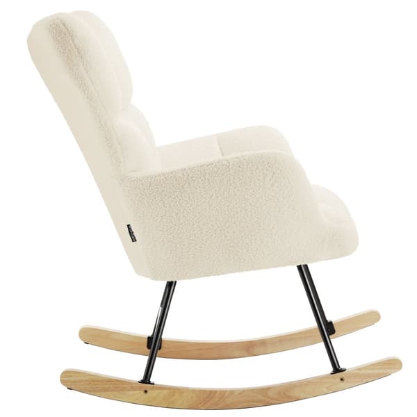 Gyngestol Torve, polstret, bouclé-stof - beige