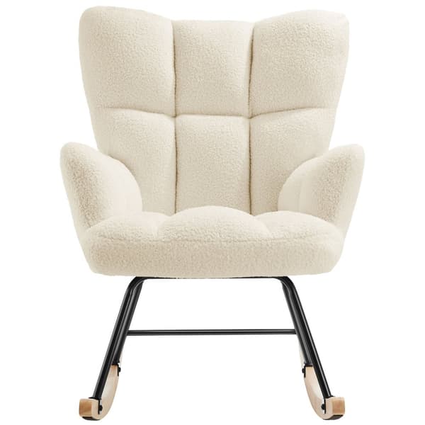 Gyngestol Torve, polstret, bouclé-stof - beige