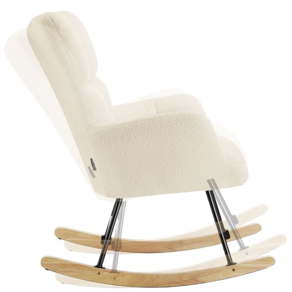 Gyngestol Torve, polstret, bouclé-stof - beige