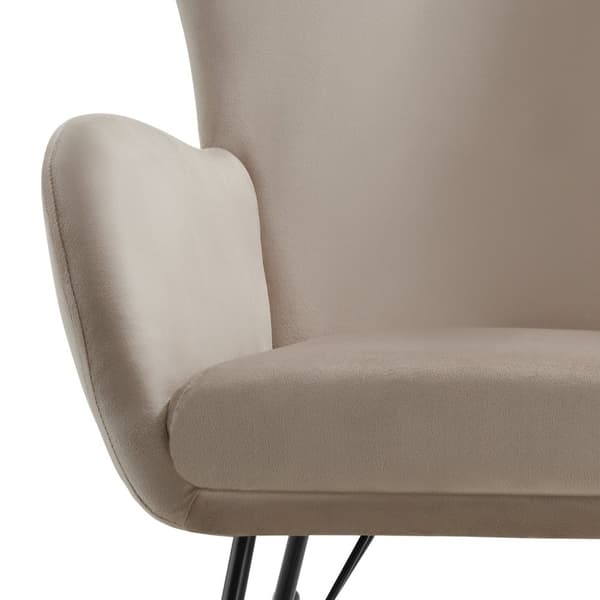 Gyngestol Swing med stålskinner og tyk polstring - sort/beige