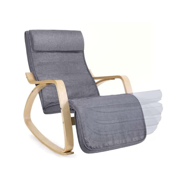 Gynge stol, SONGMICS, 67x115x91 cm, Grå