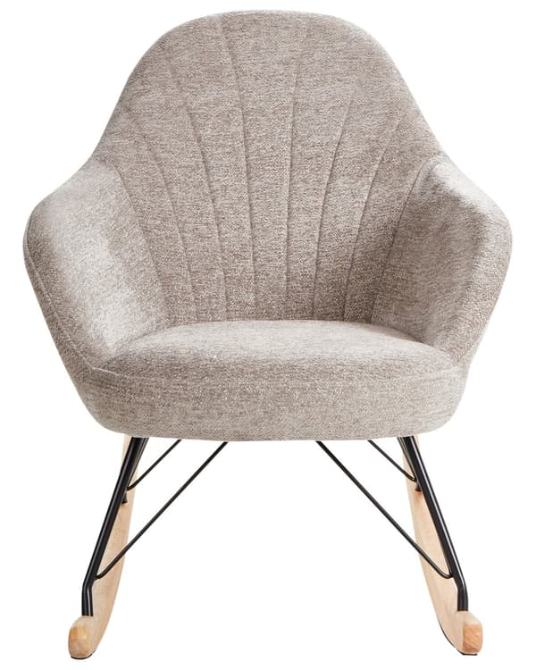 Gyngestol Taupe Stof Ben i metal Meier i træ Moderne design Stue Lænestol