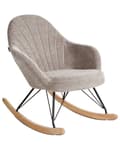 Miniatyrbillede 1 af 9: Gyngestol Taupe Stof Ben i metal Meier i træ Moderne design Stue Lænestol