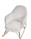 Miniatyrbillede 6 af 9: Gyngestol Off-white Stof Ben i metal Meier i træ Moderne design Stue Lænestol