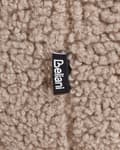 Miniatyrbillede 11 af 11: Gyngestol beige spænde boucle polstring sort metal ben armlæn højt ryglæn stue