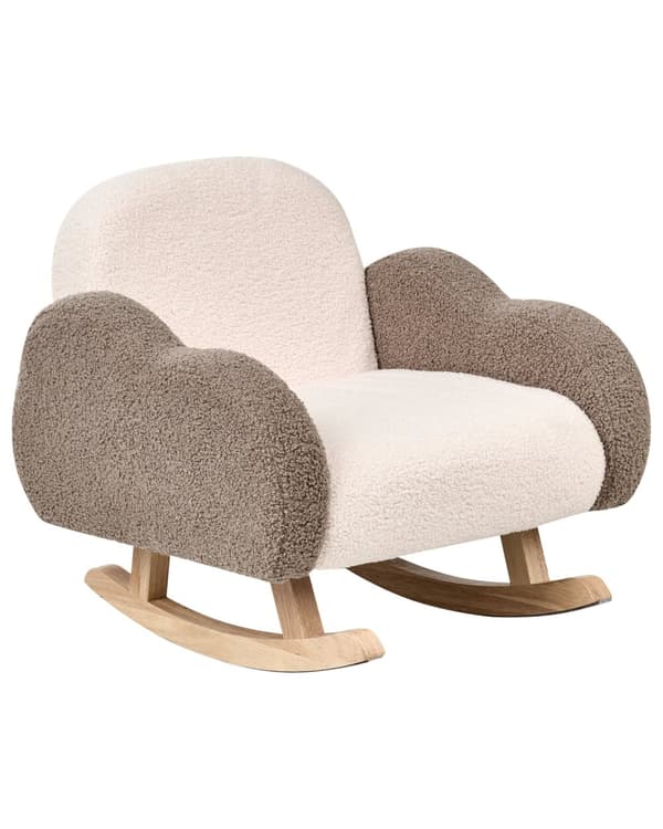 Beige boucle-gyngestol til børn til indretning