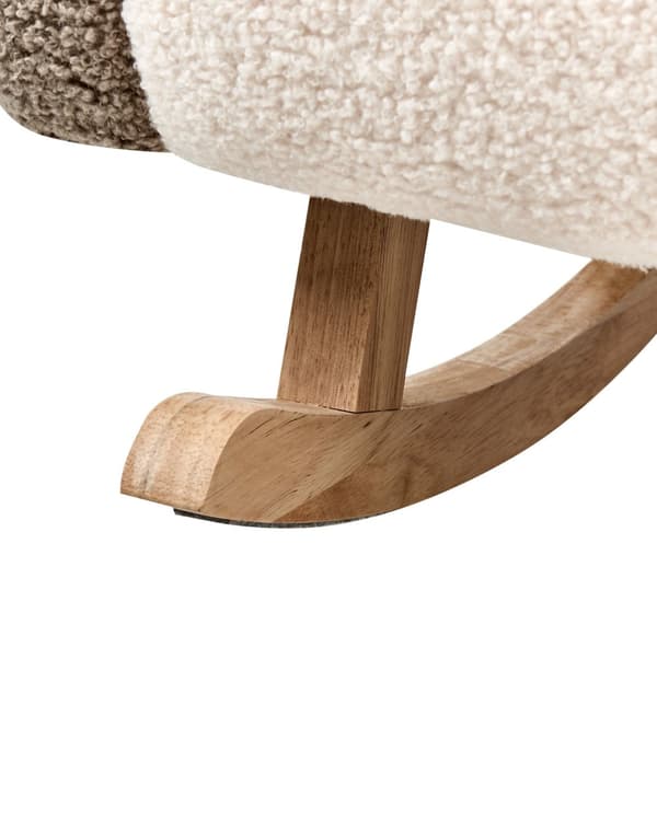 Beige boucle-gyngestol til børn til indretning