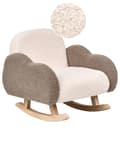 Miniatyrbillede 1 af 10: Beige boucle-gyngestol til børn til indretning