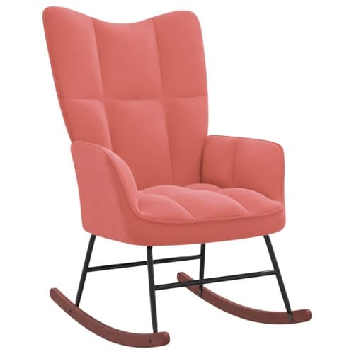 Gungstol rosa sammet