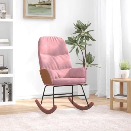 Gungstol rosa sammet
