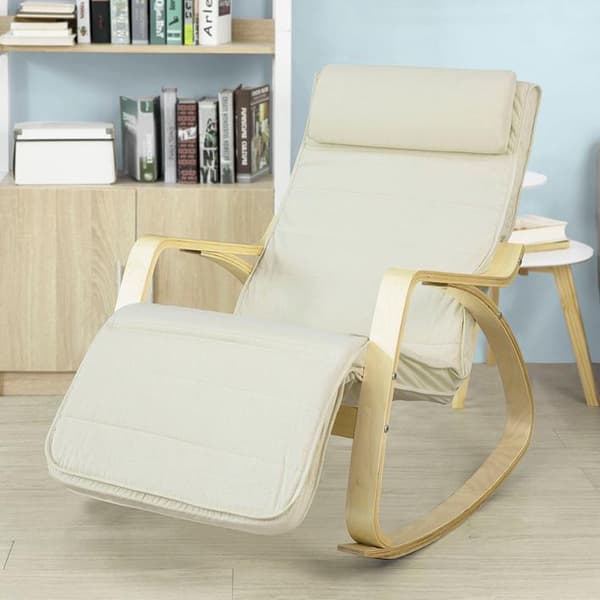 Keinutuoli, FST16-W, Istuinkorkeus 40 cm, Istuinsyvyys 49 cm, Beige