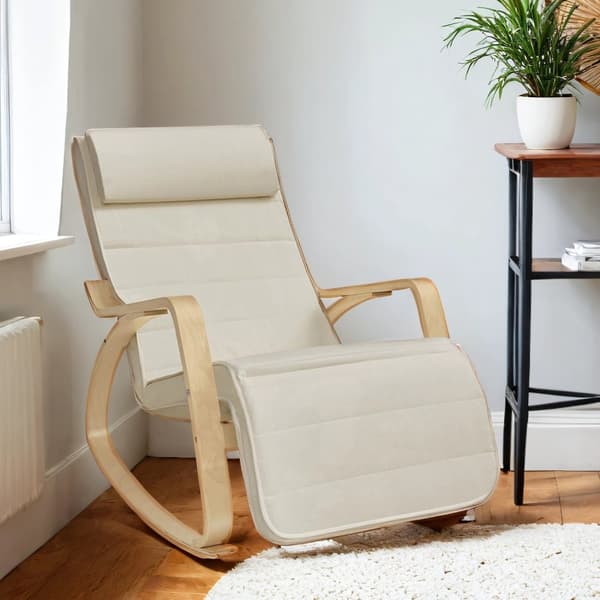 Gyngestol, SONGMICS LYY10M, 121,5x67x84 cm, Beige
