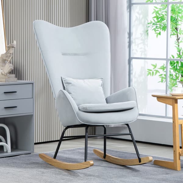 Gynge Stol, 67x85x112 cm, Lysegrå