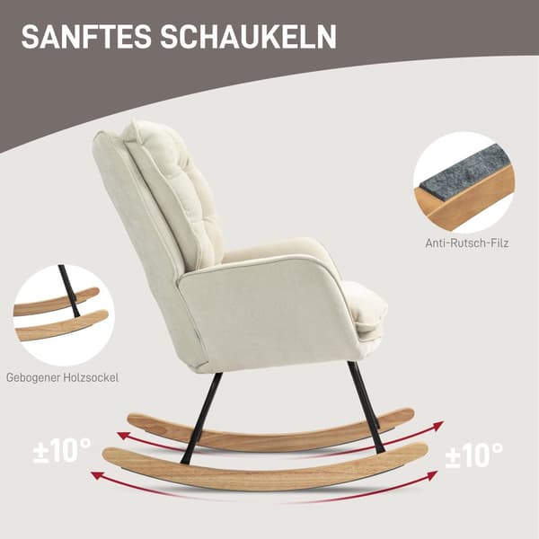 Gynge Stol, 71x98.5x97 cm, Beige