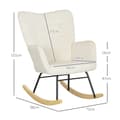 Miniatyrbillede 3 af 9: Gynge Stol, 98x71x101 cm, Beige
