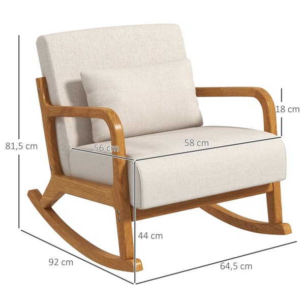 Gynge stol, 64.5x92x81.5 cm, Creme