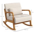 Miniatyrbillede 3 af 9: Gynge stol, 64.5x92x81.5 cm, Creme