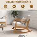 Miniatyrbillede 4 af 9: Gynge stol, 64.5x92x81.5 cm, Creme